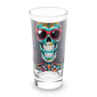 Skeletonのダイナミックなガイコツアート！ Long Sized Water Glass :front