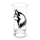 wolneko_keibaのウルフ（アイコン） Long Sized Water Glass :front