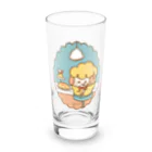 Yurina*🧡illustrationの食パンとひつじ-まったりひつじ- Long Sized Water Glass :front