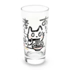 KIYOKA88WONDERLANDのラーメンねこ　あとでかんがえる Long Sized Water Glass :front