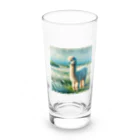 今日はなにがアルパカ！？の絶好のピクニック日和であるパカ！ Long Sized Water Glass :front