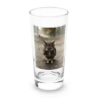 Steampunk Creations屋の地面を歩くフクロウ Long Sized Water Glass :front