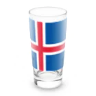 お絵かき屋さんのアイスランドの国旗 Long Sized Water Glass :front