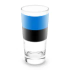 お絵かき屋さんのエストニアの国旗 Long Sized Water Glass :front