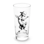 万事屋のリズム良く踊る可愛らしい羊 Long Sized Water Glass :front