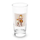 ganeshaの可愛いガネーシャに乗って馬に乗ろう Long Sized Water Glass :front