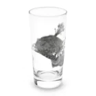 曼荼羅屋のPeacock モノクロームver Long Sized Water Glass :front