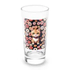 メロンパン猫のドーナツ溢れる猫 Long Sized Water Glass :front