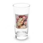 AQUAMETAVERSEのバラの花飾り　なでしこ1478 Long Sized Water Glass :front