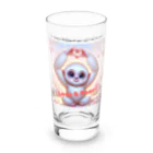 dreamy-designのLOVE&PEACE　シロテナガザルくん Long Sized Water Glass :front