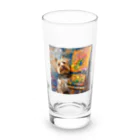 AQUAMETAVERSEの犬のぼくが画家だよ何か？ アメジスト 2046 Long Sized Water Glass :front