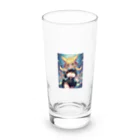 ピンクリボンのるな Long Sized Water Glass :front