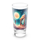 dolphineのシュール！満月と宇宙時計 Long Sized Water Glass :front