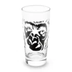 猿とかの白黒サル Long Sized Water Glass :front