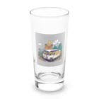 Harunashopの熊が車を運転中 Long Sized Water Glass :front