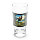 恐竜ガオガオの恐竜Ｔシャツを着て福井恐竜博物館へ行こう！ Long Sized Water Glass :front