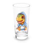 Vasetti_pressの青パーカーを着たティラノサウルス Long Sized Water Glass :front