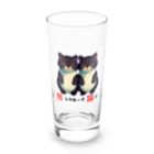 キャスちゃんねるYouTubeショップの熊じゃねーぞ猫だ！ Long Sized Water Glass :front