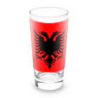 お絵かき屋さんのアルバニアの国旗 Long Sized Water Glass :front