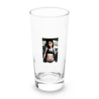 Be proudの車にいるタトゥー美女 Long Sized Water Glass :front