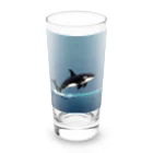 asuto_20のドット絵のシャチ Long Sized Water Glass :front