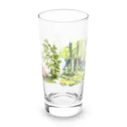 猫との風景の茶トラと森グラス Long Sized Water Glass :front