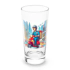 kok&foreverのスクーター配達員のイラスト Long Sized Water Glass :front