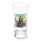 二宮大輔のカエルライダー4兄弟　3男　パオロ Long Sized Water Glass :front