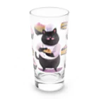 なまけものとみんなの太っちょ黒猫パティシエ Long Sized Water Glass :front