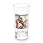 Yuji_Koroのストラトと白い子猫 Long Sized Water Glass :front