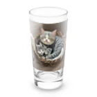 恥ずかしがり屋のねこショップのcute cat sleeping Long Sized Water Glass :front