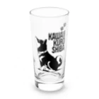 黒柴まろと茶柴たろのかわいい黒柴：マテ Long Sized Water Glass :front