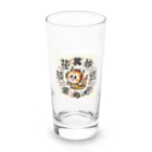 亀蘭タマムシの各国文字「平和」「幸福」 Long Sized Water Glass :front