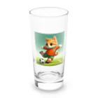 ketapapaのサッカーねこ Long Sized Water Glass :front