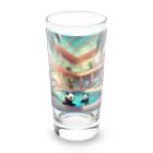 pandownloadの室内プールで遊ぶパンダ Long Sized Water Glass :front