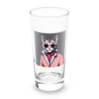 チャランコの部屋のダンディーねこさん Long Sized Water Glass :front