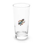 動物屋さんの馬が二足リレー？！ Long Sized Water Glass :front