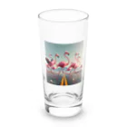 rukia59のサイズフリー ミュージックフラミンゴ Long Sized Water Glass :front