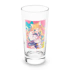 no_mi_Ke08のカラフルな猫耳の女の子のキャラクター Long Sized Water Glass :front