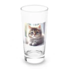 harumama04の子猫のキャラクターグッズです。 Long Sized Water Glass :front