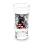moriyama1981の歌を歌う黒猫 Long Sized Water Glass :front