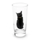 黒猫マメちゃんの魅惑ショップのリアル黒猫マメちゃんグッズ Long Sized Water Glass :front