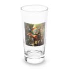 AQUAMETAVERSEの恐竜に乗ってジヤングル探険　なでしこ1478 Long Sized Water Glass :front