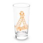 knockin-bluesのてっぺん猫（オレンジ） Long Sized Water Glass :front