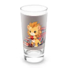 ganeshaの可愛いライオンとおもちゃの消防車 Long Sized Water Glass :front