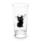 Mizuki・ASIA CATの黒猫ニャン・ポイント Long Sized Water Glass :front