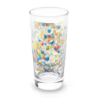 Shellの抽象アート：キューブ Long Sized Water Glass :front