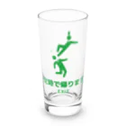 非常口の人のピクトグラム「定時で帰ります」 Long Sized Water Glass :front