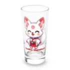 大江戸花火祭りのInari Fox Charm Magic～稲荷の狐1-2 Long Sized Water Glass :front