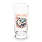 はむはむのかわいいデザイン　人気アイテム Long Sized Water Glass :front